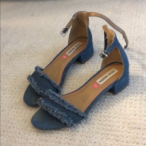 Denim Cuban Heeled Girls Steve Madden Sandals